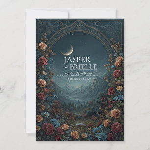 Invitation Vallee Pittoresque Romantique avec Arche Florale p