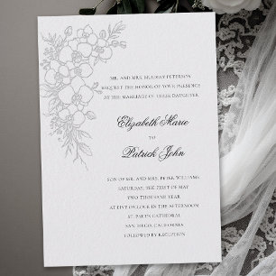 Invitation Valse de l'Orchidée Formel Traditionnel Ivoire Mar
