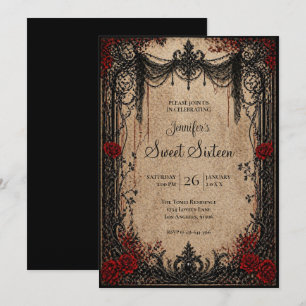 Invitation Vampire Vintage gothique Sweet 16
