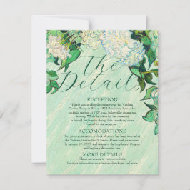 Invitation Van Gogh Roses Wedding Details Card