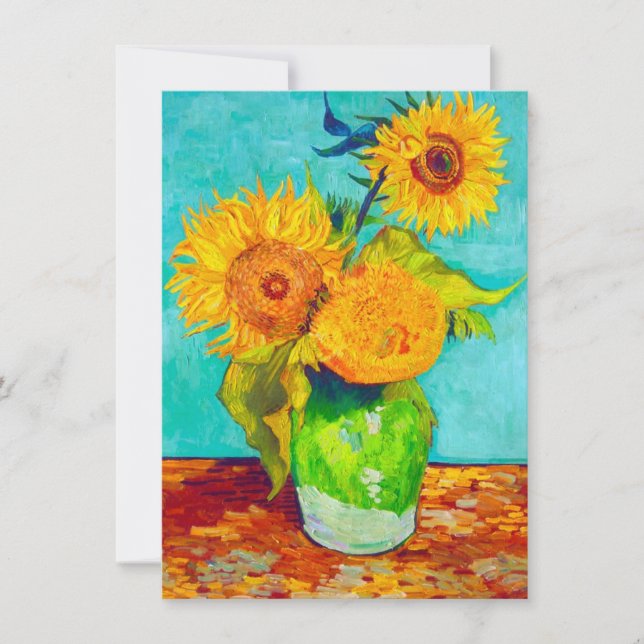 Invitation Van Gogh Sunflowers (Devant)