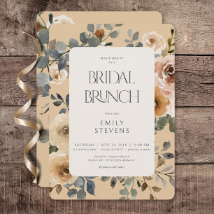 Invitation Vanilla White Boho Rose Cream Bridal Brunch