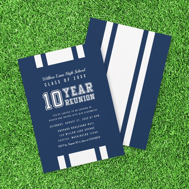 Invitation Variété de couleur modifiable 10 ans Classe Réunio (Créateur téléchargé)