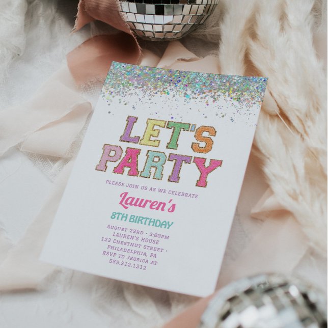 Invitation Varsity Patch Lettres Anniversaire (Créateur téléchargé)