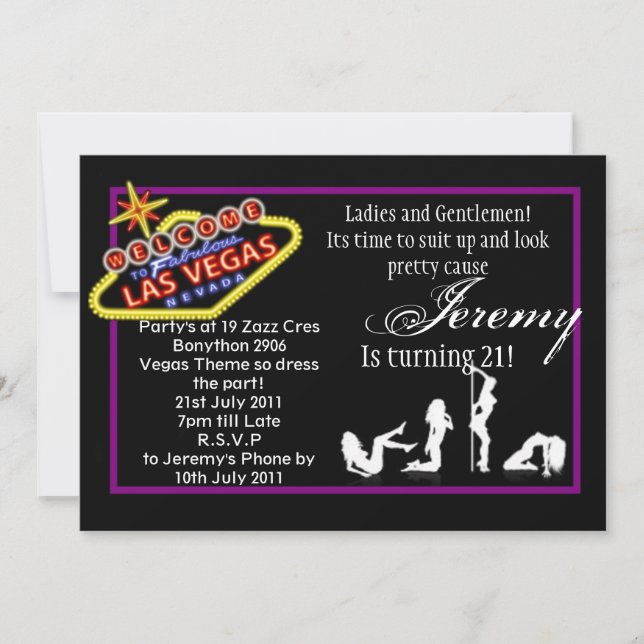Invitation Vegas 21 (Devant)