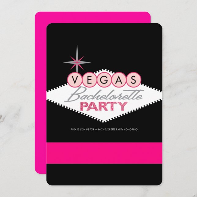 Invitation Vegas Bachelorette (Devant / Derrière)