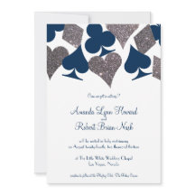 Vegas Mariage Marine Blue Silver Faux Parties scin