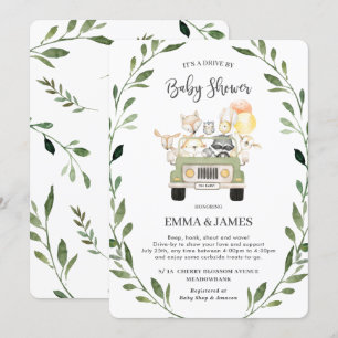 Invitation Végétal Woodland Drive Par Baby shower Neutre