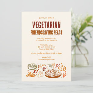 Invitation VÉGÉTARIEN Whimsgiving Friendsgiving