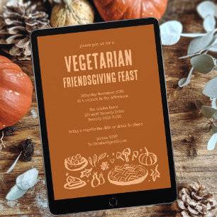 Invitation VÉGÉTARIEN Whimsgiving Friendsgiving
