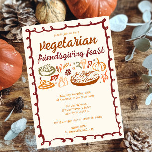 Invitation VÉGÉTARIEN Whimsgiving Friendsgiving
