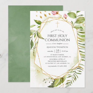 Invitation Végétation cristalline géométrique Sainte Communio