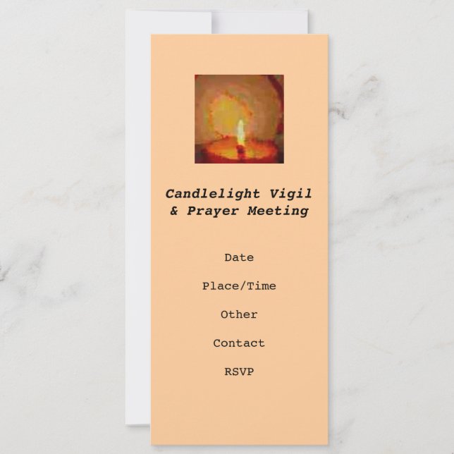 Invitation Veillée aux bougies (Devant)