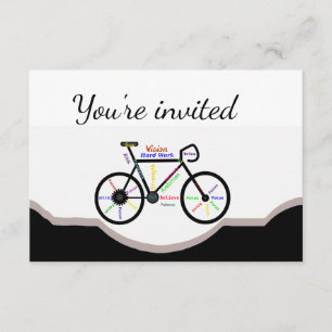 Invitation Vélo de compétition fête d'anniversaire
