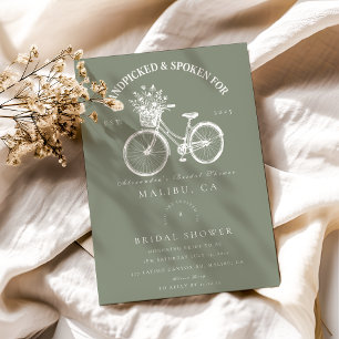 Invitation Vélo rustique Douche Florale