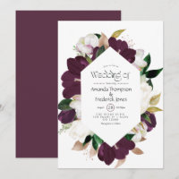 Velvet de Plum foncé et Mariage floral de printemp