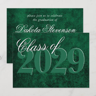 Invitation Velvet Grad Emerald Green Jewel Tone Grunge