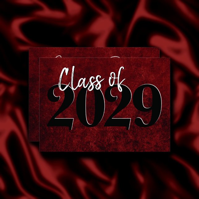 Invitation Velvet Grad | Ruby Red Crimson Jewel Tone Grunge (Créateur téléchargé)