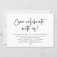 Venez célébrer avec nous, Mariage Elopement Brunch