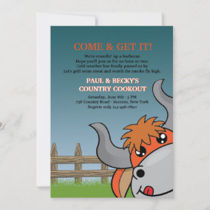 Invitation Venez et recevez l'invitation BBQ