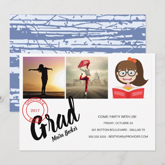 Invitation Venez faire la fête avec nous ! (Devant / Derrière)