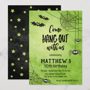 Invitation Venez Nous Détendre  Anniversaire d'Halloween