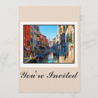 Invitation Venice Alley avec une citation d'amour