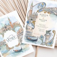 Venise Italie Aquarelle Monuments Mariage