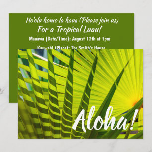 Invitation Ventilateur de palme, Kilauea, Kauai, Hawaii