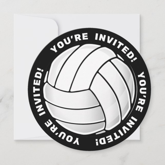 Invitation Ventilateur de volley-ball (Devant)