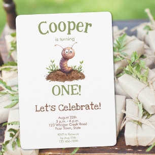 Invitation Ver mignon Nature Insectes Bugs Tout Âge Garçon An