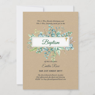 Invitation Verdure Baptême Bautizo Bautismo Onomastique Invi