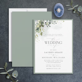 Invitation Verdure botanique classique Aquarelle florale