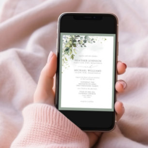 Invitation Verdure botanique formelle Aquarelle florale