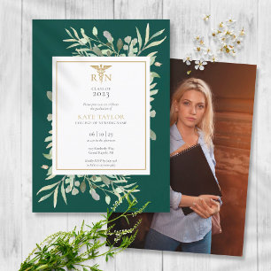Invitation Verdure Emerald RN Diplôme en soins infirmiers Pho