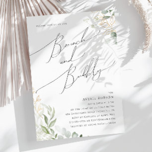Invitation Verdure et or   Brunch et bulle