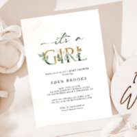 Verdure et or Laisser son Baby shower de fille