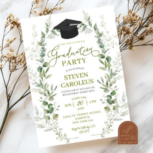 Invitation Verdure Genre Neutre Graduation