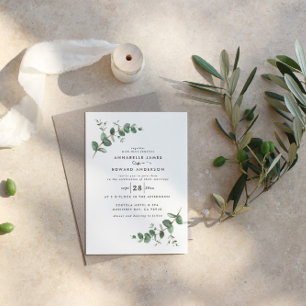 Invitation Verdure mariage Eucalyptus botanique moderne