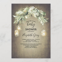 Verdure Mason Jar illumine le Baby shower rustique