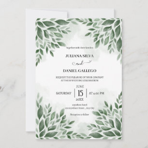 Invitation Verdure minimaliste moderne Eucalyptus Foliage