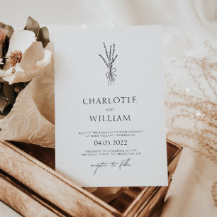 Invitation Verdure moderne Mariage minimaliste
