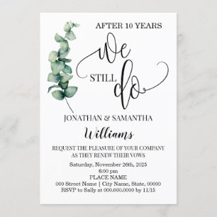Invitation Verdure Nous faisons toujours l'anniversaire de ma