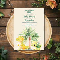 Verdure rustique Baby shower Dinosaur mignon