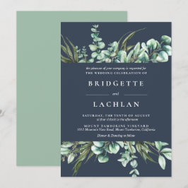 Invitation Verdure rustique et Mariage Eucalyptus de la Marin