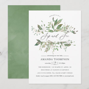 Invitation Verdure Sip géométrique et voir