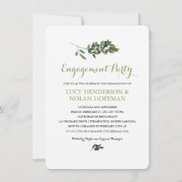 Invitation Verger d'olive aquarelle | Partie d'engagement