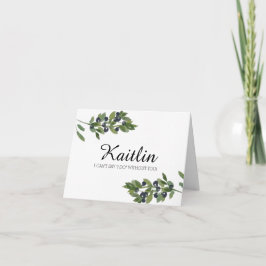 Invitation Verger d'olive aquarelle | Sois ma demoiselle d'ho