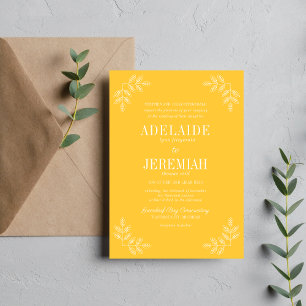 Invitation Véritable simplicité 6 Mariage floral Marigold
