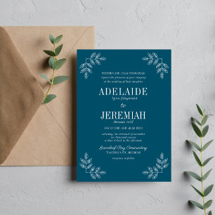 Invitation Véritable simplicité 6 Mariage floral Neptune